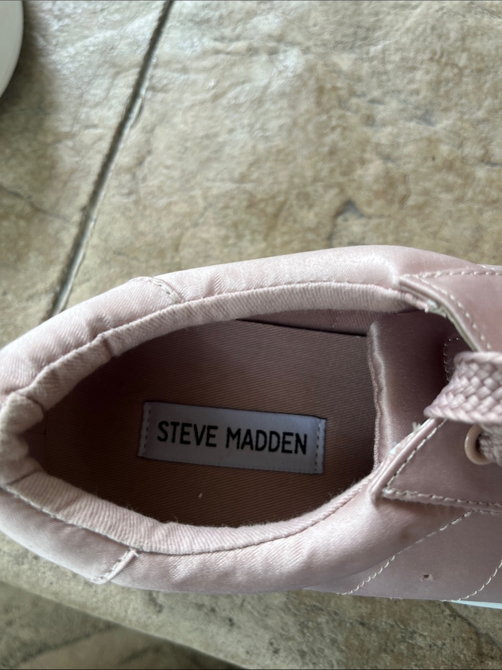 Steve Madden Dusty Pink Platform Lace-Up Sneakers - Picture 2 of 7